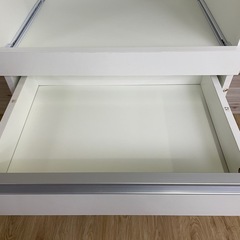 Oliva　レンジ台 キャスター付き 54cm ホワイトの画像