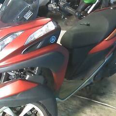 YAMAHA トリシティ125 赤 エンジン始動動画 自賠責保険で乗れます 半額配送キャンペーン 現状渡し諸経費￥0- 横浜 P-Yardの画像