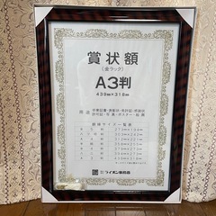 額縁　A3判　A4判×2　計3セット　ガラス製　賞状額　ポスター　絵画 の画像