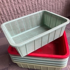 セキスイ　プラスチック網カゴ６個の画像