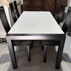 モダンダイニング7点セット、6人用ダイニングセット、幅165cm Used/キレイの画像