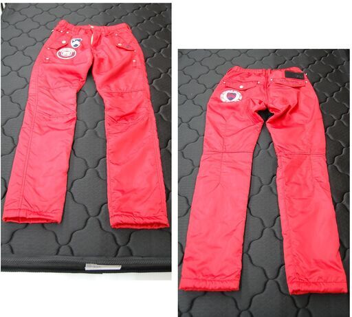 PEARLY GATES レディース 中綿入り パンツ 0(XSサイズ) レッド 赤