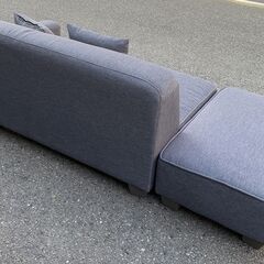 極美品 2人掛け ソファ オットマン付き スツールの画像