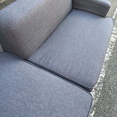 極美品 2人掛け ソファ オットマン付き スツールの画像