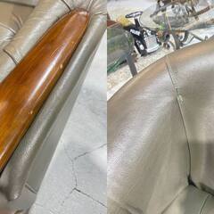 I9①★同等品★maruni マルニ木工 アームチェア ベルサイユ W84cm 本革 シングルソファ 新品定価約36万円 の画像