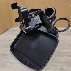 Zqkimzi 多機能車載ホルダー | 360度回転可能なカートレイ |車用フードテーブルトレイ、旅行ロードトリップトレイ、多機能カーホルダーエキスパンダー360度回転、旅行ロードトリップ用の画像