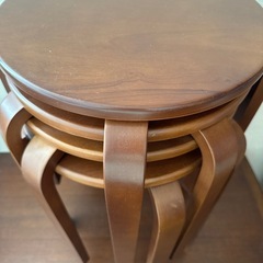 【1回のみ使用】丸椅子4脚セットの画像