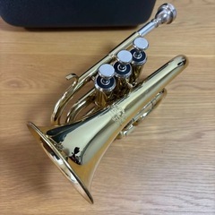 Jマイケル　ポケットトランペット　ゴールドの画像
