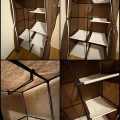 ハンガーラック収納 不織布パイプクローゼットの画像