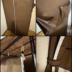 ハンガーラック収納 不織布パイプクローゼットの画像