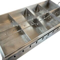 ☆都市ガス用 八つ仕切りおでん鍋 木蓋付き ガス式おでん鍋 業務用 おでん鍋 厨房機器☆の画像