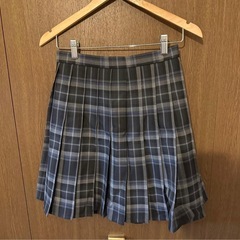 岩見沢農業高校　学生服 セット ブレザー グレー系チェックスカートの画像