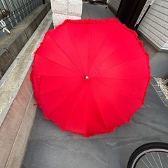 赤い傘 ハート型    の画像
