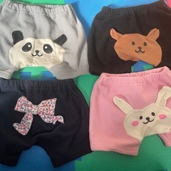 キャラクター付きフリースパンツ 4点セットの画像