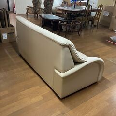 P0752　2掛けソファ ソフトレザー ホワイトの画像