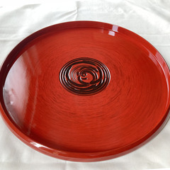 【直接引き取り限定】お盆　トレイ　渦　33㎝の画像