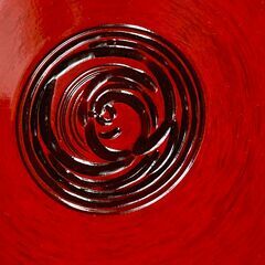 【直接引き取り限定】お盆　トレイ　渦　33㎝の画像