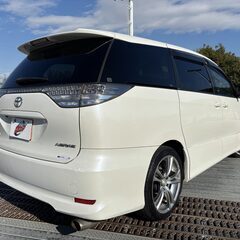 神奈川【自社ローン】保証人無可★全国対応★エスティマ【2.4 アエラス Gエディション】車検2年付/TRD19インチAW/TRDエアロ/TRDマフラー/Bluetooth/両側パワスラ/16.2インチフリップダウンモニター/バックミラービルトインETC/ドラレコ/後席オットマンの画像