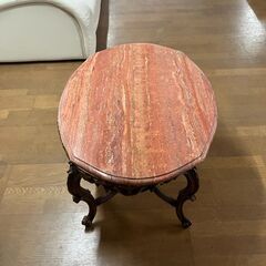 P0755　アンティーク 大理石 センターテーブル 彫刻の画像