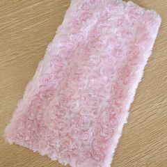 ふわもこ ティッシュカバー ピンク リボン付き 可愛い ティッシュケース 韓国風 インテリアの画像