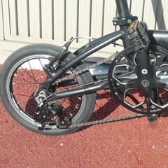 広島市　南区　ダホン K3 折りたたみ自転車　ブラック　中古　現状の画像