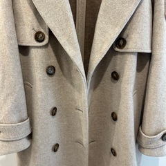 U bySPICK&SPANリバーロングコートグレー ダブルブレストロングコート　S〜Mサイズの画像