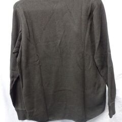 ( E-100 )UNIQLO ユニクロ ワッフルヘンリーネック Tシャツ 長袖 ブラック 黒 男女兼用 341-475353 未使用 長期保管品の画像