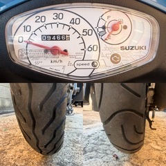 スズキ　レッツ　CA4AA ブルー　実働　低走行　動画あり　大阪の画像