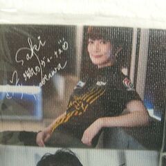 未使用 Mリーグ TEAM 雷電 ミニキャンバス4個セット+スタンド1個 萩原聖人、瀬戸熊直樹、黒沢咲、本田朋広 札幌市 白石店の画像