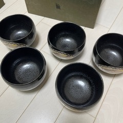 茶器　器　お皿　5セット　陶磁器　ウサギ柄　瑞陶　夢うさぎいっぶく碗揃の画像