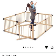 木製　ベビーサークル（扉あり）の画像