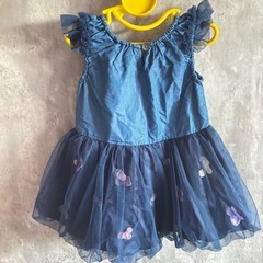 panpantutu / お花とリボンのバルーンワンピース　100の画像