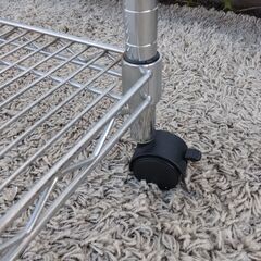 キャスター付き メタルラック 3段 収納ラック スチールラック オープンラック 収納棚　/TJ-2686 1Fの画像