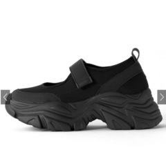 黒  ベルトスニーカー23~23.5cmの画像