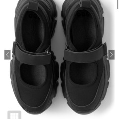 黒  ベルトスニーカー23~23.5cmの画像