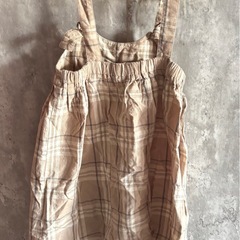 バースデイ テータテート エプロンワンピース チェック 100の画像