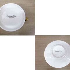 クリスチャンディオール ブロッシュディオール デミカップ＆ソーサー Christian Dior 金彩 2客セット USED品 苫小牧西店の画像