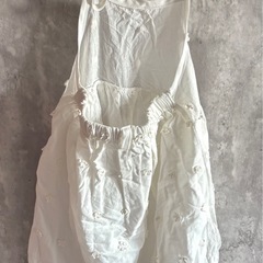 MOD ホワイト ノースリーブワンピース 100 ホワイトの画像