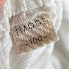 MOD ホワイト ノースリーブワンピース 100 ホワイトの画像