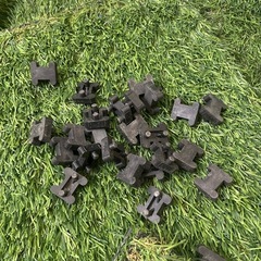 人工芝 ジョイントマット 21枚セット（連結パーツ付き）の画像