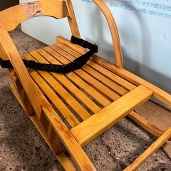 木製ソリ 手押し そり W350 D820 H800 雪上 ベビーカー代わり 運搬 歩行の補助などに 中古品 ④の画像