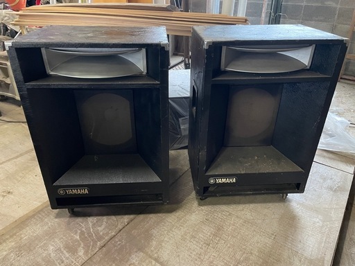 YAMAHA A4115H パワーアンプ？スピーカー 二台セット 動作未確認 ジャンク扱い ビンテージ ヤマハ アンプ　静岡県掛川市よ