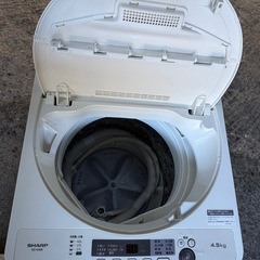 シャープ 4．5kg全自動洗濯機 keyword キーワードホワイト ESG4E6KWの画像