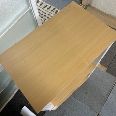 フィット 3段ラック フレーム ホワイト 天板 ナチュラルの画像