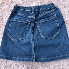 美品　UNIQLO デニムスカート 120cm 小学生　ユニクロ　ストレッチの画像