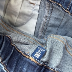 美品　UNIQLO デニムスカート 120cm 小学生　ユニクロ　ストレッチの画像