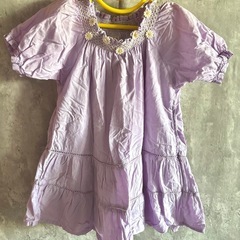 petit main パフスリーブワンピース パープル ラプンツ...