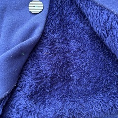 ブルー　青　120cm 裏起毛コート　キッズ　女の子　可愛いの画像