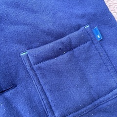 ブルー　青　120cm 裏起毛コート　キッズ　女の子　可愛いの画像