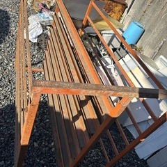 スチール コンテナ 苗箱収納棚 苗コンテナー 苗コンテナ 軽トラ 田植え なえ 苗ばこ 鉄製 中古 の画像